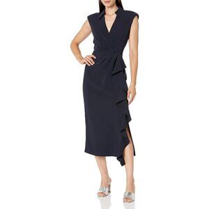 Cinq a Sept Tori Dress, Navy, 2 Short Sleeve Elegant